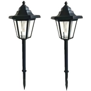 2pcs Hanging Solar Lanterns, Hexagonal Outdoor Lawn Lights With Solar Energy, Garden Solar Landscape Lights, Suitable For Lawns, Courtyards, , Driveways And Outdoor Decorations