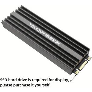 Koellichaam Voor M.2 NVMe 2280 SSD Van Magnesium-aluminiumlegering Voor Efficiënte Koeling Van Pc Met Thermische Pad M.2 NVMe SSD-koellichaam.