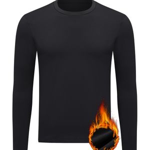 Thermische ondergoed tops voor heren | Ronde hals, lange mouwen, fleecevoering, pasvorm, kleur