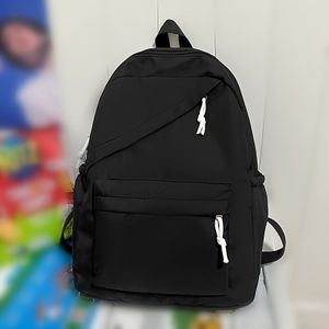 Solid Color Student Schoolbag, Fashionable Casual College Student Junior High School Girl Backpack