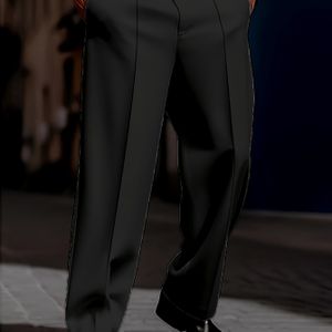 Heren Casual Print Broek, Polyester Breiselstof, Regular Fit Rechte Pijp Broek, met Trekkoord Taille, Lichte Stretch, voor