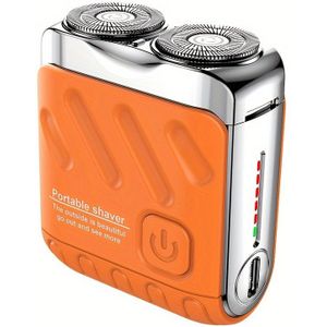 Nieuwe Mini Elektrische Draagbare Dubbele Blade Zwevende Heren Elektrisch Scheerapparaat | Beschikbaar in Kleuren, Schone Scheerbeurt, USB Opladen, Populair om Cadeau te , Inclusief Nekborstel