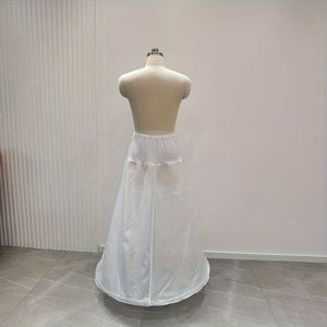 Sayabridal Eenvoudige Polyester Bruidsjurk, Aanpasbare Taille, Elastische A-Lijn Tutu Rok, met Stalen Hoepel, voor Huwelijksjurk Crinoline Onderrok Accessoire