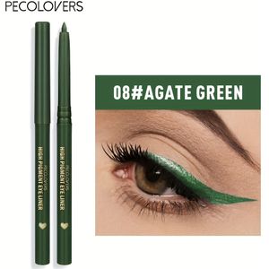 Groene eyeliner gel potlood kleurrijke waterdichte zweetbestendige crème matte oogpen en gekleurd niet eyeliner langdurige afnemende make-up matte liggende zijden oog eyeliner