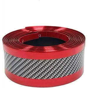 4 stuks Carbon Fiber PVC Autodeurdraperie Set - Zelfklevend, Krasbestendig & Duurzaam Ingangsbescherming met Stijlvol Streepdesign, Geschikt voor de Meeste Auto's