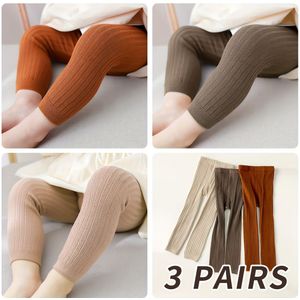 3-Pack Baby Leggings, Meisjespanty's, Peuter Stretch Broeken, Polyester Blend, Alleen Handwas, Gebreide Stof, Seizoensgebonden Hele Jaar, Kleuren, Comfortabele Sokken voor Buiten