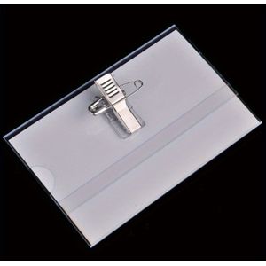 10pcs Transparent Pvc Id Badge Holders With Clips - Durable Name Tag & Business Card Sleeves For Office, Staff, , Id Card Badge Holder