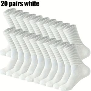 5/10/20 Paar Unisex Lange Sokken, Zwart en Wit, Zacht en Comfortabel, Gestreept , Polyester 92% Spandex 5% Polyamide 3%, 120g/m², Alleen Handwas, voor Sport