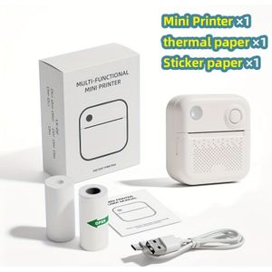 DOLEWA D3 Draagbare Mini Thermische Printer - Draadloos, Draadloos Gebruik voor Smartphones, Ideaal voor Journaals, Notities & Geschenken - Monochroom Printen, Kerstmis, Halloween, Thanksgiving