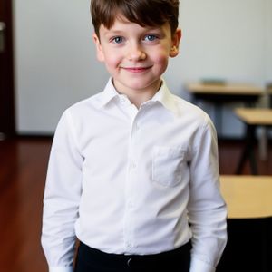 Jongens Klassiek Wit Overhemd met Zakken - Perfect voor Optredens, Feesten & Formele Evenementen, College, Bloemenjongen