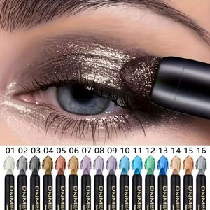 16-delige Set Glanzende en Langhoudende Fluorescerende Oogschaduwsticks - Waterdichte Metalen Gekleurde Make-up Stick Set