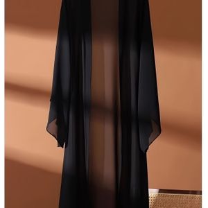 Boho Chic Lange Mouw Wit Tunic met Flowy Poncho - Lichtgewicht, Niet-Stretch Stof, Perfect voor Lente & Herfst, Zonbescherming Kleding|Bohemian Stijl|Lange Mouw Top