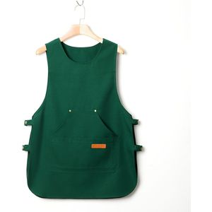 1pc Unisex Verstelbare Gesp Riem Werk Schort, Kleur Polyester Utility Vest Met Meerdere Zakken