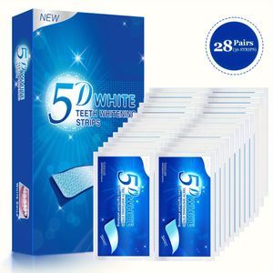 56- 5D Tandenbleekstrips Kit - Veilig, Effectief & Gevoeligheidsvrij voor Snelle, Vuilverwijderende Tandenverheldering