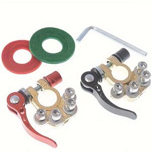 Set Van 2 Batterijaansluitingen, 4-weg Snel Loskoppelbare Batterijaansluitingen, Verdikte Klemmen Voor Autoaccu