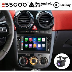 ESSGOO 4+64G Draadloze Carplay en Auto Radio voor Opel C/D B G H, 7 inch IPS Touchscreen Android14 Draadloze Radio FM RDS GPS USB WIFI NAVI Zwarte+AHD Camera