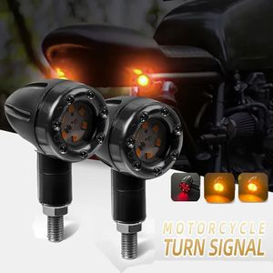 2 stuks NLPEARL Mini Motorfiets LED Koplampen, Amber, Rechtse Deurlicht, 12V, Kamer Elektrisch/Hard Wiring, LED Lampen, Zonder Batterij, voor Moto