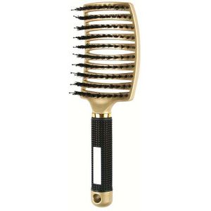 Regenboog Haarborstel met 8-Gevorkte Borstelharen, Dubbellaagse Ventilatie Botkam voor Volume en Textuur, Haarverzorging, Styling en Finishing, Stijlvolle Haarborstel, Duurzame Haarborstel