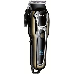KEMEI KM-PG1990 Haartrimmer - Draadloze Elektrische Trimmer voor Mannen met LCD-Scherm, USB Oplaadbare 2000mAh Lithium Batterij, Professionele Haarknipmachine met Draagtas