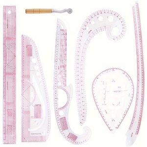 7pcs Sewing Curve Ruler Set, Plastic Dressmaking Tailor Drawing Templates, Mixed Color Sewing Accessories For Quilting & Garment Design