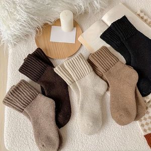 5-Pack Dames Thermische Winter Sokken van Froté - Ultra-Dikke Warme Ribbed Cuff Korte Sokken voor Koude Weer, Neutrale Kleuren (Beige//Wit), Veelzijdig voor Binnen & Buiten , Comfortabele Textuur