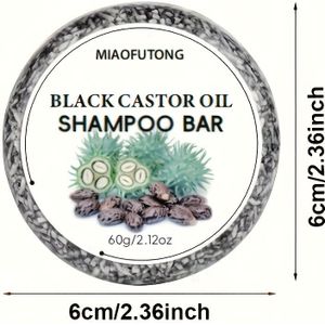 1 stuk 60g Jamaicaanse Zwarte Castorolie voor Vettig Haar, Gladmakend en Hydraterend, Handgemaakte Zeep met Etherische Oliën, Zachte en Niet-Irriterende