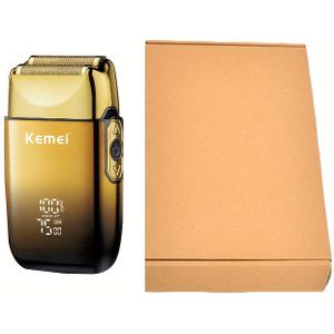 Kemei Elektrisch Scheerapparaat met 3-Snelheden Motor, 60 Minuten Gebruikstijd, USB, Start, Digitaal Display & UV-Gecoate Mes - (Geen Spoelen Nodig) Scheerapparaat