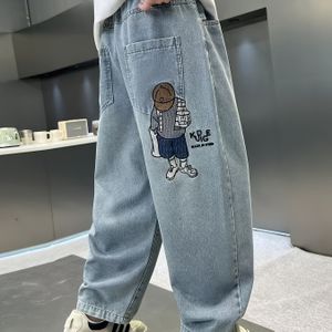 Jongensjeans Lente en Herfst 2025 nieuwe stijl Kinderbroeken voor middelbare jongens