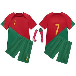 3-delige Sportset: 1* Shirt, 1* Shorts, 1* Sokken, Voetbalshirt voor Jongens en Meisjes, Jeugdvoetbalkit, Perfecte Zomer-/Winterkleding