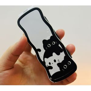 Opvouwbare Kam met Spiegel Twee-in-Eén, Compacte Luchtkussenkam, Antistatisch, Rekbare Ontwerp, Duurzaam Kunststof Handvat, Klein Reisformaat Geschikt voor Alle Haartypes, Mini Luchtzak Kam