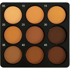 9 Tinten Donkere Poeder Contour Palette, Matte Waterdichte Natuurlijke Gezichtsmake-up