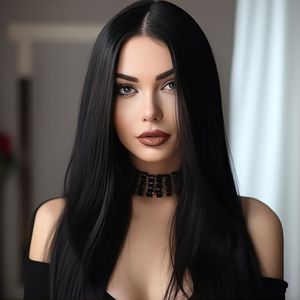 28" Elegant Long Synthetic Wig For Women - Middle Part, High-density 100%, Heat Resistant Fiber, & Party Wear, Wig | Elegant Long Wig | Synthetic Fiber Wig, Wig Accessories