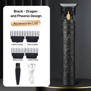 USB Oplaadbare Mannen Verzorgingsset, Draadloze Haar- en Baardtrimmer met 4 Kammen - Duurzaam & Portable voor Thuisgebruik door Barbiers. Ideaal Cadeau