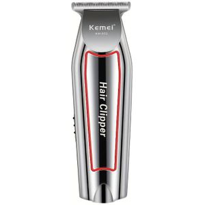 KEMEI Professionele Tondeuse Snijmes KM-032 | Geschenkdoos Model met Roestvrijstalen Mesjes, Kale Kop Magische Tool, USB Snel Opladen, Salon Special