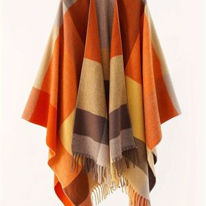 Plus Size Dames Cardigan Sjaal Cape Trui Geschikt voor Herfst- en Winteravondkleding