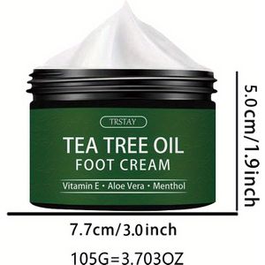TRSTAY Theeboomolie Voetcrème: Hydrateert en voedt de lichtbeige huid. Alcoholvrije formule, bevat E en aloe vera, met een verfrissende textuur, geschikt voor alle lichtbeige huidtypes.