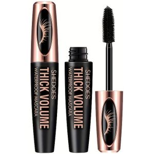 Dicke & Volumineuze 8D Wimpermascara - Waterdicht, Krullend & Verlengend Zwart Wimperverlenging Make-up Gereedschap, Perfect Cadeau voor Vrouwen