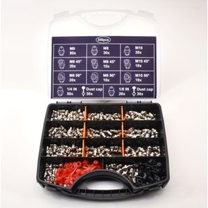 350- Vetset Vetpistool Accessoires Recht Vetbevestiging Vernikkeld Smeerolie Installatie SAE1/4" -28UNF 1/8"NPT M6 M8 M10