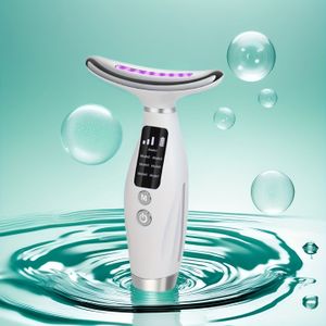 Nek- en Gezichtsbehandelapparaat - USB Oplaadbaar, 7-LED Trillingsmassager, Draagbare Oplader, Schoonheidstool voor Vrouwen
