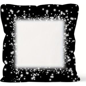 1 Moderne Stijl Aangepaste DIY Sterrenhemel Print Vierkante Kussenhoes voor Bank, Stoeleenheid Auto Slaapkamerkamer Woondecoratieve Hoes met Trendy Sublimatiedessin