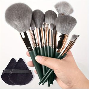 14-delige Make-up Kwasten Set Zachte Pluizige Make-up Gereedschap Cosmetische Poeder Oogschaduw Foundation Blush Blending Schoonheids Make-up Kwast