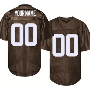 Maatwerk naam en nummer Heren American Football Shirt Geborduurd recreatie sportshirt voor buiten, op maat S-3XL