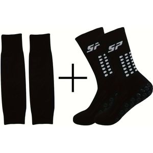2 Stuks Voetbalsocken Met Antislip Grip En Compressieleggings - Ademende Polyester Sportsocken, Geschikt Voor Voetbal, Basketbal En Fitness - Groen, Blauw, Geel, Zwart, Wit, Rood, Enkelsokken