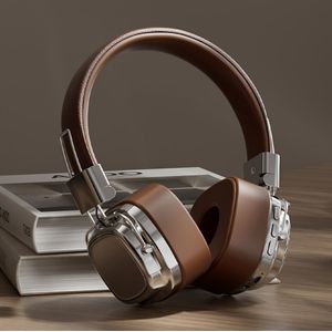 Retro-Geïnspireerde Draadloze Hoofdtelefoon met HiFi Geluid & Diepe Bas - 350mAh Lange Batterijduur, Type-C Snelladen, Opvouwbaar Ontwerp, Volumecontrole - Ideaal voor Muziek, Sport, Gaming & DJ