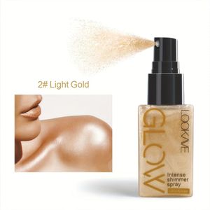Glitter Spray Highlighter Poeder, Geschikt voor Gezicht, Lichaam, Nek, Make-up Versterker, Glinsterende Cosmetica, Langdurige Glans