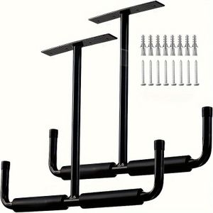 2-pack Heavy-duty Metal Storage Hooks, Wall/ceiling Mount, Contemporary Style, Anti-slip, Garage Organization Solution, Ideal For Autumn & Winter, Christmas & Halloween Gifts