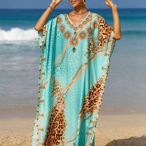 Kaftan voor dames Plus Size Badpak Cover up Batwing Dress Loose fit Marokkaanse Caftan mumu Jurken voor dames