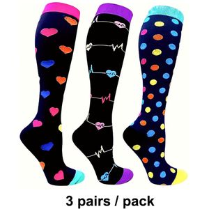 3 Pairs Socks For Men And Women, Stockings Knee High Stocking For Sports Nurses