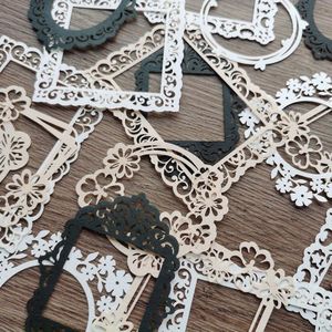 20 Sheets/pack, Vintage Hollow Lace Non-sticky Decorative Material Paper For Hand Accounts, Notebooks, And More - Elegant And