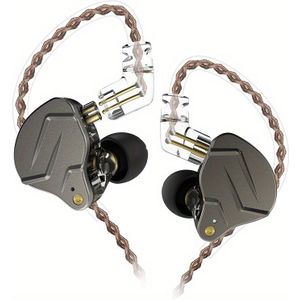 KZ ZSN Pro | Dynamische Dual Driver In-Ear Oortjes met Afneembare Knopenvrije Kabel, Geluidsisolatie, 3.5 mm Jack, Microfoonfunctie